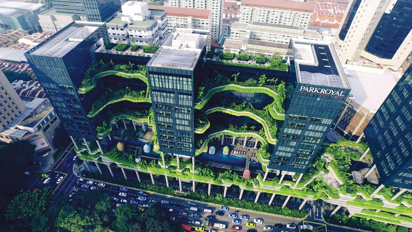 Park Royal on Pickering hotel in Singapore. |  Singapore green architecture - Sparkle Spaces